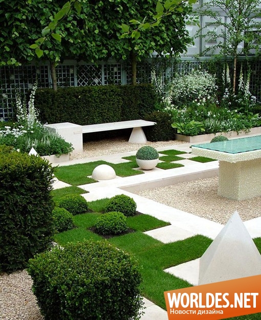ландшафтный дизайн, ландшафтный дизайн сада, дизайн сада, украшение сада, украшение газона, красивый сад, декорирование сада